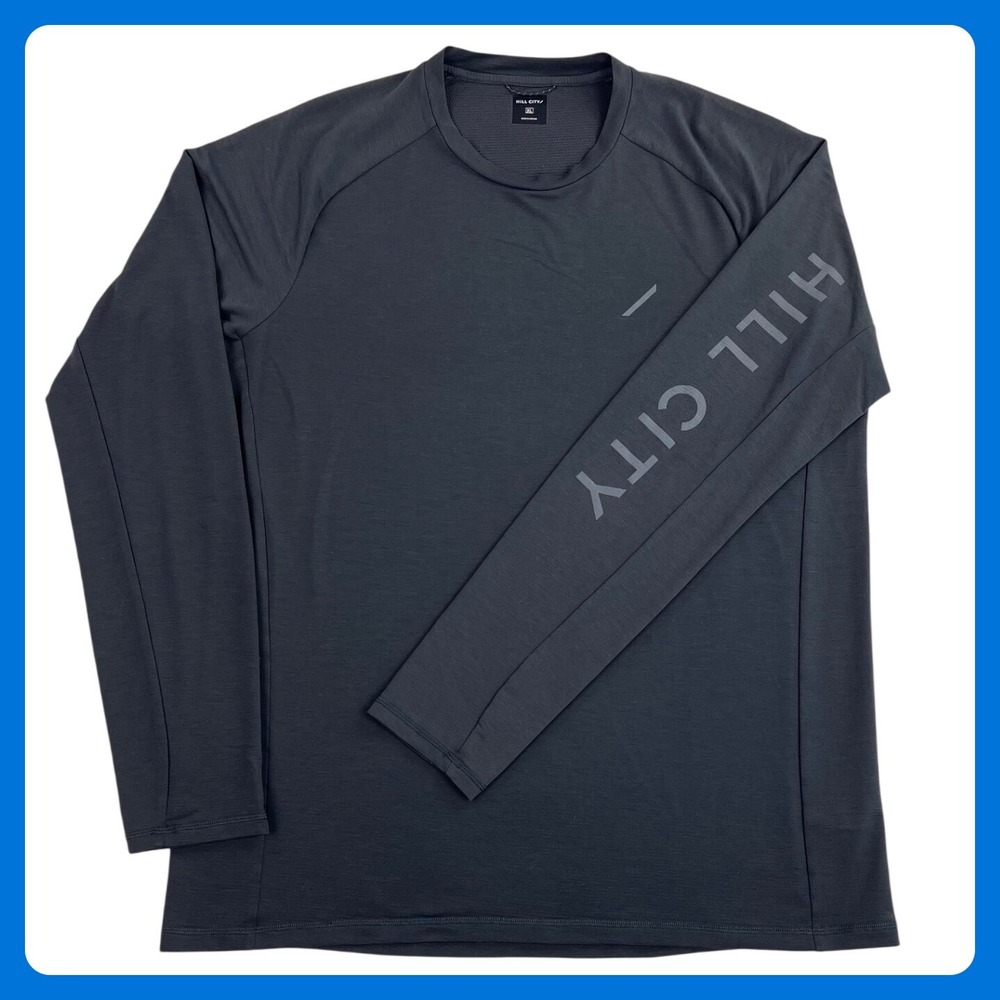 Hill City Training Long Sleeve Shirt Men XL Gray Lyocell Performance‎ Stretch